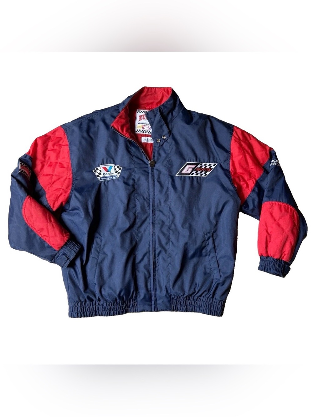 NASCAR Nutmeg Jacket Navy Red Men’s XL Mark Martin #6 Valvoline Roush Vintage